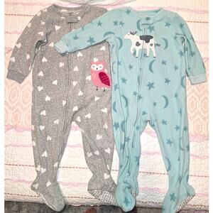 Carter's Micro Fleece Footie Pajamas 18 Month Gently Used